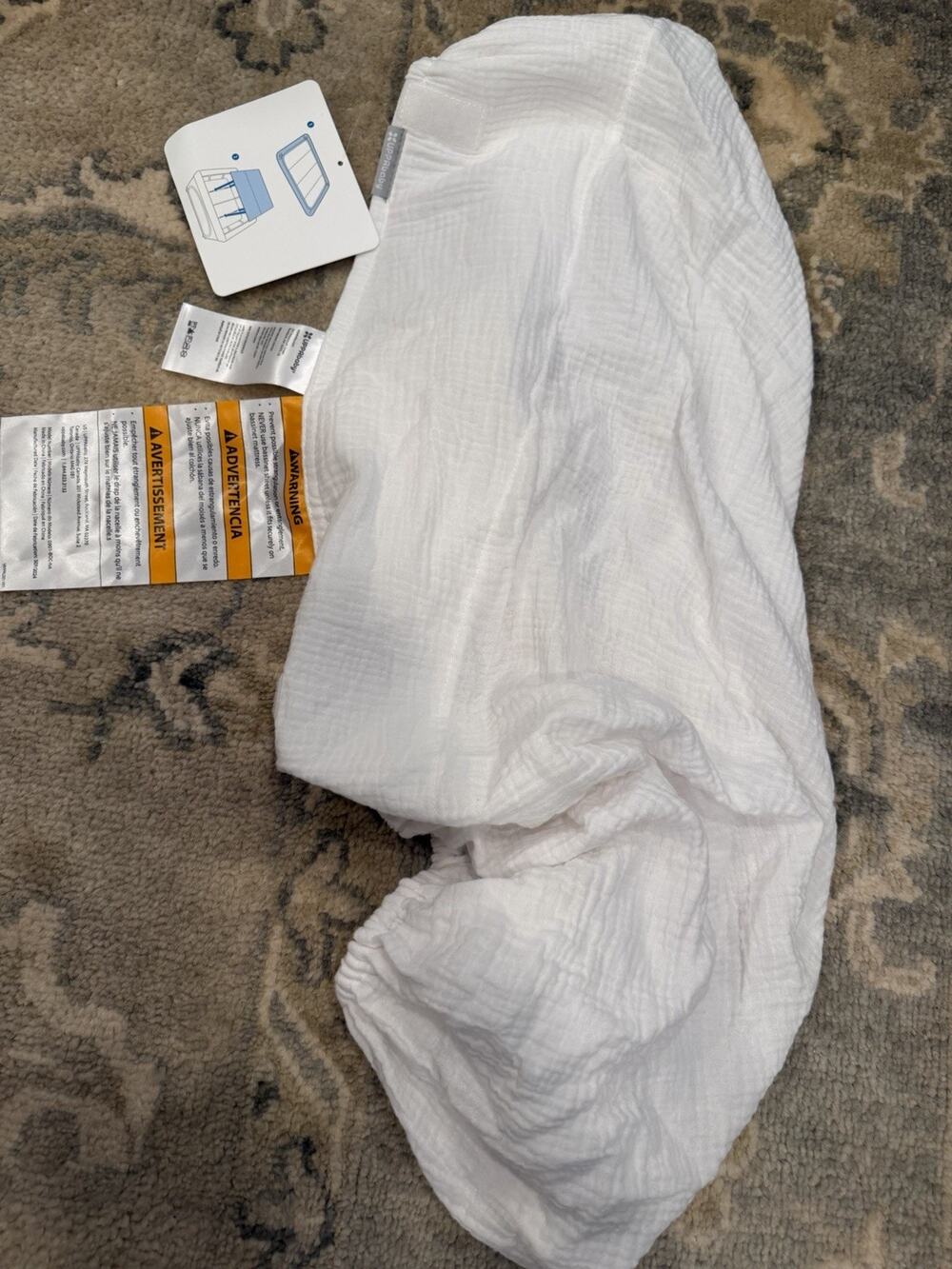 Uppababy Play Yard Mattress Cover White NWT